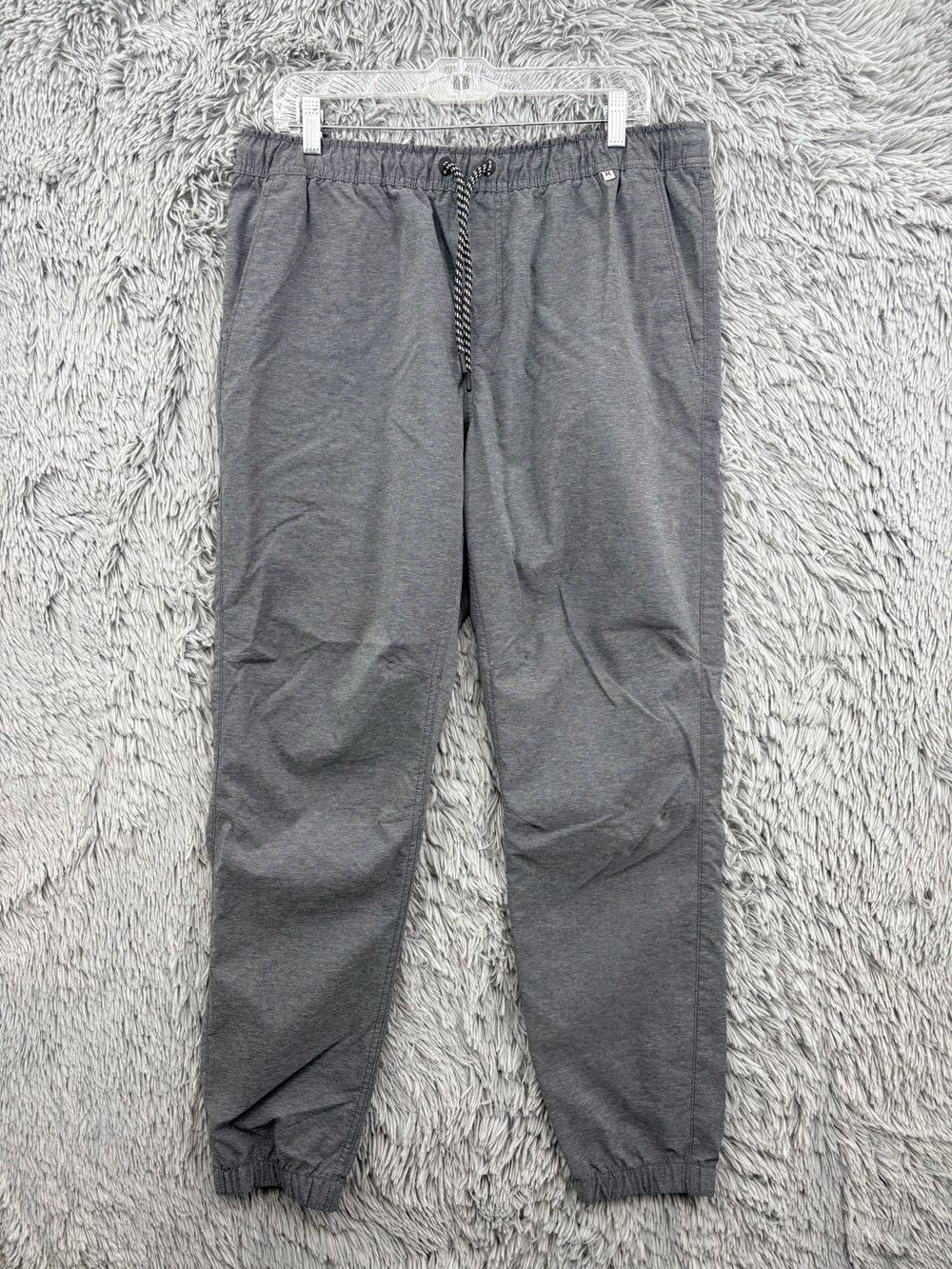 Hurley Joggers Pants Mens XL Gray Off Duty Twill Pockets Cuffed Ankles